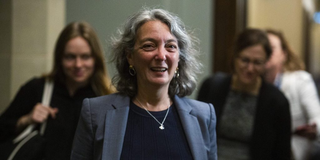 Environment Minister Julie Dabrusin walking alongside others